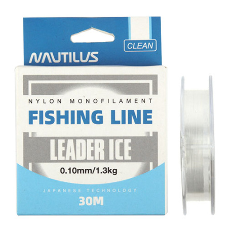 Леска  Nautilus Leader Ice 0,14мм.,2,2кг, 30м.clean - купить по доступной цене Интернет-магазине Наутилус