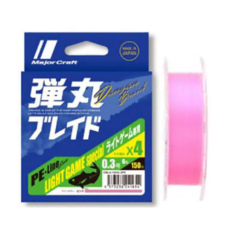 Шнур Major Craft Dangan Braid X4 150м 0,3 цв. розовый - купить по доступной цене Интернет-магазине Наутилус