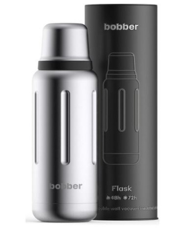 Термос Bobber Flask-1000 для напитков 1000мл Flask-1000/Matte (стальной/черный тубус) - купить по доступной цене Интернет-магазине Наутилус