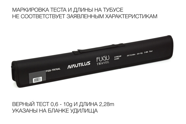 Спиннинг Nautilus Fugu Travel FGS-TR764L 228см 0.6-10гр NEW - купить по доступной цене Интернет-магазине Наутилус