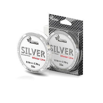 Леска  Allvega Silver 0.25мм 7.71кг 50м серебристая